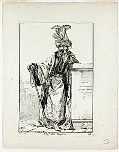 Chef des Huissiers, plate fourteen from Caravanne du Sultan à la Mecque