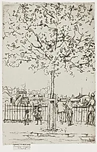 Chelsea Embankment, June, 5 p.m., 1889 by Theodore Roussel