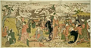 Cherry Blossom Banquet (Oka no utage) by Kitagawa Utamaro