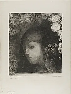 Child's Head With Flowers by Odilon Redon