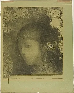 Child's Head With Flowers by Odilon Redon