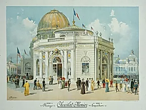 Chocolate-Menier Pavilion, World's Columbian Exposition, Chicago, Illinois, Perspective View