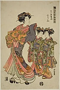 Chozan of the Chojiya, from the series "Models for Fashion: New Designs as Fresh as Young Leaves (Hinagata wakana hatsu moyo)"