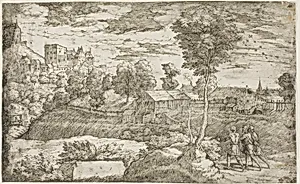 Christ and the disciples at Emmaus