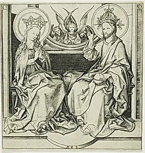 Christ Blessing the Virgin by Martin Schongauer
