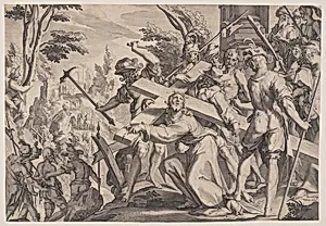 Christ Carrying the Cross, plate 4 from Thrones of Justice (Thronus Iustitiae)