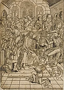 Christ Crowned with Thorns, page 72 from the Treasury (Schatzbehalter)