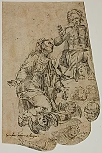 Christ in Glory with Kneeling Virgin