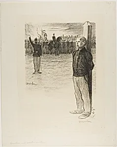 Civil Rehabilitation and Military Execution by Théophile-Alexandre Pierre Steinlen