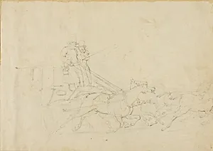 Coach Drawn by Four Galloping Horses by Jean Louis André Théodore Géricault