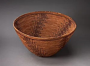 Coiled Storage Basket with Serrated-line Design