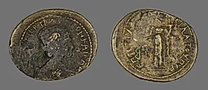 Coin Depicting a Female Bust by Ancient Roman
