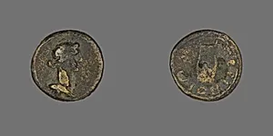 Coin Depicting Bust of Dionysos by Ancient Greek