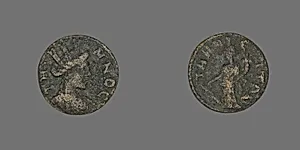Coin Depicting the Amazon Cyme by Ancient Roman
