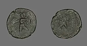 Coin Depicting the Catanian Brothers by Ancient Roman