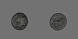 Coin Depicting the Goddess Athena by Ancient Greek