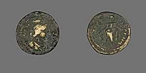Coin Depicting the Goddess Tyche by Ancient Roman