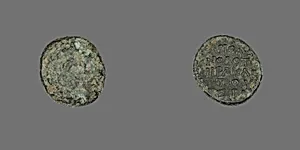 Coin Depicting the Hero Herakles or the God Dionysos (?) by Ancient Greek