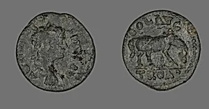 Coin Portraying Emperor Caracalla by Ancient Roman