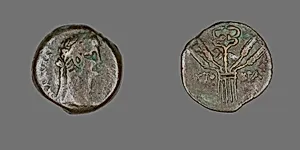Coin Portraying Emperor Claudius by Ancient Egyptian