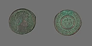 Coin Portraying Emperor Constantine I by Ancient Roman