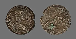Coin Portraying Emperor Hadrian by Ancient Roman