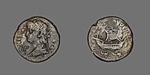 Coin Portraying Emperor Nero by Ancient Egyptian