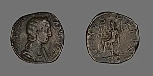 Coin Portraying Empress Julia Mamaea by Ancient Roman