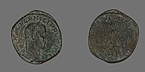 Coin Portraying Philip the Arab by Ancient Roman