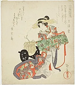 Courtesan with Flower Cart, from the series "Famous Flowers in Three Capitals (Santo meisho no hana)"