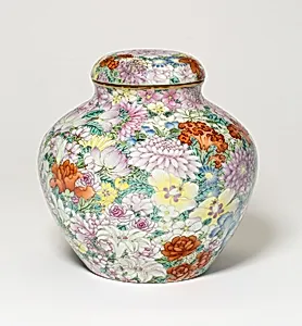 Covered Jar with Thousand Flowers (Millefleurs) Design by Unknown