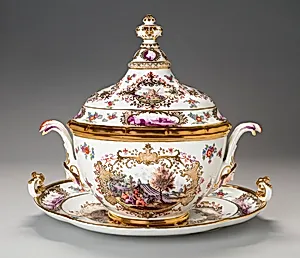 Covered Tureen and Stand (One of a Pair)