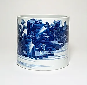 Cylindrical Jar with Figures in a Landscape by Unknown