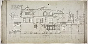 David Lewinsohn House, Chicago, Illinois, East Elevation