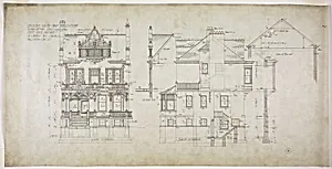 David Lewinsohn House, Chicago, Illinois, North and South Elevations by Fritz Frederick L. Foltz