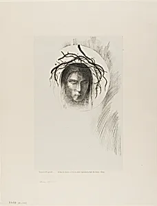 Day Appears at Last,...and in the Very Disk of the Sun Shines the Face of Jesus Christ, plate 24 of 24 by Odilon Redon