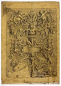 Decorative Design with Putti and Griffins