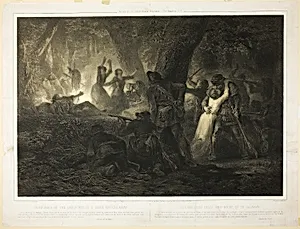 Deliverance of the Daughters of Daniel Boone and Callaway, plate two from Histoire des Premiere Colons d'Amerique