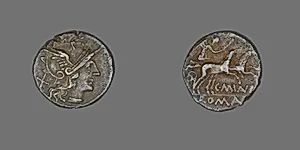 Denarius (Coin) Depicting the Goddess Roma