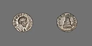 Denarius (Coin) Portraying Emperor Antoninus Pius by Ancient Roman