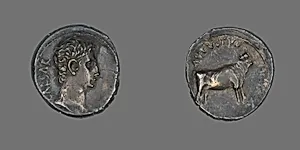 Denarius (Coin) Portraying Emperor Augustus
