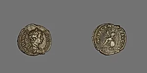 Denarius (Coin) Portraying Emperor Caracalla by Ancient Roman