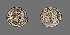 Denarius (Coin) Portraying Emperor Elagabalus by Ancient Roman