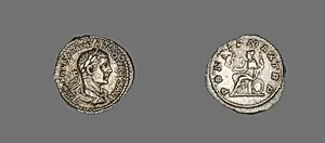 Denarius (Coin) Portraying Emperor Elagabalus by Ancient Roman