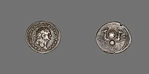 Denarius (Coin) Portraying Emperor Vespasian by Ancient Roman