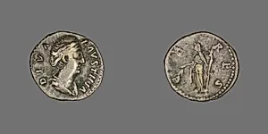 Denarius (Coin) Portraying Empress Faustina by Ancient Roman