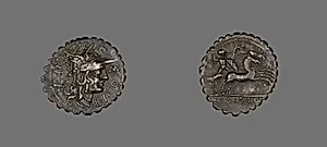 Denarius Serratus (Coin) Depicting the Goddess Roma by Ancient Roman