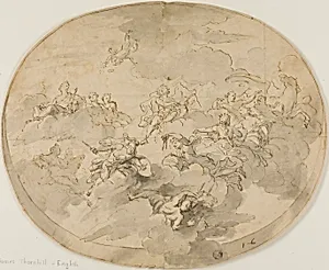 Design for Ceiling Fresco: Apollo and the Muses with Minerva Destroying Ignorance