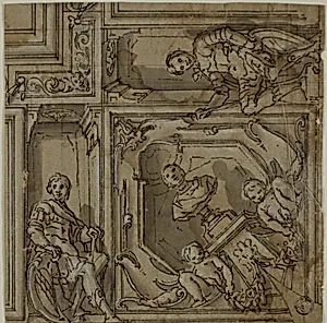 Design for Corner of a Ceiling Decoration