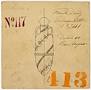 Design for Fern and Daisy Perfume Bottle No. 2661